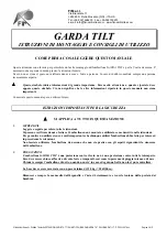 Preview for 1 page of FIM GARDA TILT Instructions For Assembly And Recommendations For Use