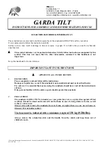 Preview for 4 page of FIM GARDA TILT Instructions For Assembly And Recommendations For Use