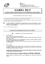 Preview for 10 page of FIM GARDA TILT Instructions For Assembly And Recommendations For Use