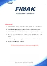 Preview for 3 page of FIMAK SPM 100M Operation And Maintenance Book