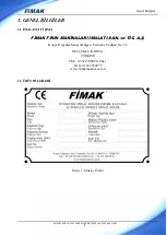 Preview for 8 page of FIMAK SPM 100M Operation And Maintenance Book