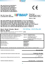 Предварительный просмотр 19 страницы Fimap ECO ENERGY HEPA FA 15 Plus User Manual