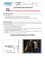 Preview for 1 page of Fimap MAGNA 100 BS Maintenance And Inspection Procedures Manual