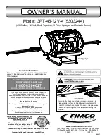 Fimco 3PT-45-12V-4 Owner'S Manual preview