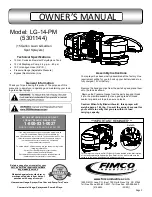 Fimco 5301144 Owner'S Manual preview