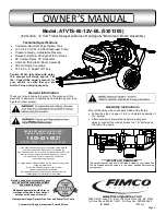 Fimco 5301305 Owner'S Manual preview