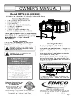 Preview for 1 page of Fimco 5302843 Owner'S Manual