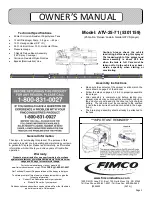 Fimco ATV-25-71 Owner'S Manual preview