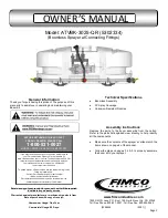 Preview for 1 page of Fimco ATVBK-3025-QR Owner'S Manual