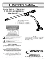 Fimco BB-301 Owner'S Manual preview