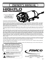 Fimco High-Flo HFP-45060-113 Owner'S Manual предпросмотр