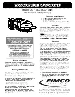 Предварительный просмотр 1 страницы Fimco LG-15_EC Owner'S Manual