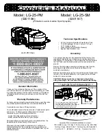 Fimco LG-25-PM Owner'S Manual preview