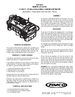 Fimco LG-28-SS Assembly And Operating Instructions preview