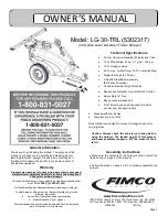 Fimco LG-30-TRL Owner'S Manual preview