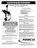 Fimco LG-4-3-1 Owner'S Manual preview