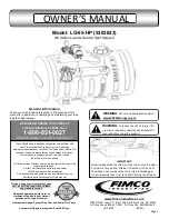 Fimco LG-65-HP Owner'S Manual preview