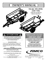 Fimco MS-25BU Owner'S Manual preview