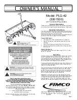 Fimco PLG-42 Owner'S Manual предпросмотр