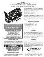 Fimco SK-61-12V-TSC Assembly / Operation Instructions / Parts preview