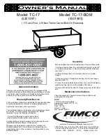 Fimco TC-17 Owner'S Manual preview