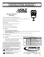 Fimco Volt Edge Instruction Manual preview