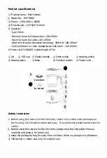 Preview for 2 page of Fimei JMF-9885 Instruction Manual