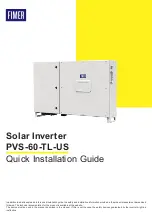 Fimer PVS-60-TL-US Quick Installation Manual preview