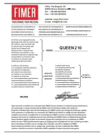 Preview for 3 page of Fimer QUEEN 210 Instruction Manual