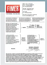 Предварительный просмотр 3 страницы Fimer T252 Original Instructions Manual