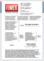 Предварительный просмотр 3 страницы Fimer TP 35K Instruction Manual