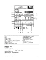 Предварительный просмотр 6 страницы Fimer Tp 72 Instruction Manual