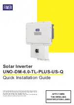 Preview for 1 page of Fimer UNO-DM-6.0-TL-PLUS-US-Q Quick Installation Manual