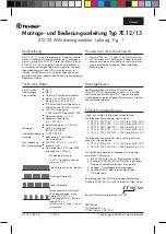 Preview for 2 page of finder 7E.12 Series Assembly And Operating Instructions Manual