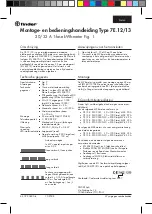 Preview for 3 page of finder 7E.12 Series Assembly And Operating Instructions Manual