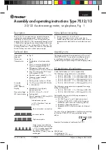 Preview for 6 page of finder 7E.12 Series Assembly And Operating Instructions Manual