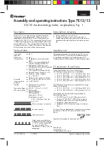 Preview for 12 page of finder 7E.12 Series Assembly And Operating Instructions Manual