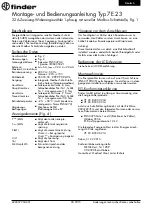 Preview for 2 page of finder 7E.23 Series Assembly And Operating Instructions Manual