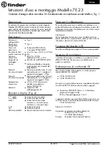 Preview for 8 page of finder 7E.23 Series Assembly And Operating Instructions Manual