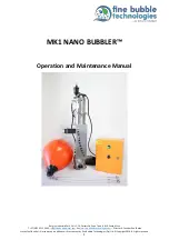 Preview for 1 page of fine bubble MK1 NANO BUBBLER Operation And Maintenance Manual