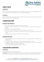 Preview for 5 page of fine bubble MK1 NANO BUBBLER Operation And Maintenance Manual