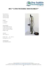 Preview for 19 page of fine bubble MK1 NANO BUBBLER Operation And Maintenance Manual