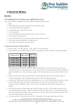 Preview for 23 page of fine bubble MK1 NANO BUBBLER Operation And Maintenance Manual