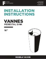 Preview for 1 page of fine fixtures VANNES VA1616 Installation Instructions Manual