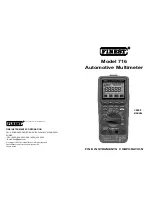 Предварительный просмотр 1 страницы FINE INSTRUMENTS CORPORATION FINEST 716 User Manual