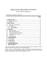 Preview for 1 page of Fine Offset Electronics WH1285 Instruction Manual