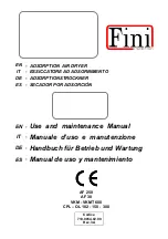 Fini AF 250 Use And Maintenance Manual preview