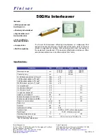 Preview for 1 page of Finisar Interleaver 50G Specifications