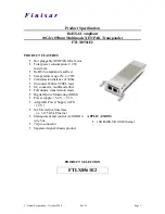 Finisar XENPAK Transponder FTLX8561E2 Specifications preview