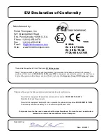 Preview for 3 page of Finish Thompson AC6 Assembly, Installation And Operation Manual